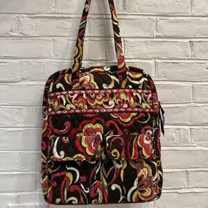 Vera Bradley Puccini Double Handle Shoulder Tote Purse Bag Double Front Pockets